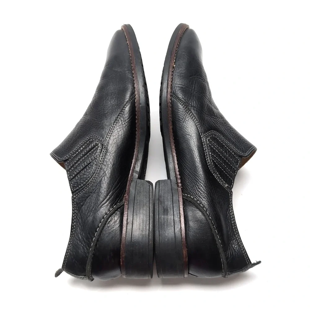 Sandro Moscoloni Leather Slip-On Low Ankle Boots Mens 10 Black‎ Comfort Shoes